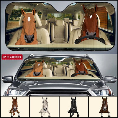 89Customized Horses personalized car sun shade