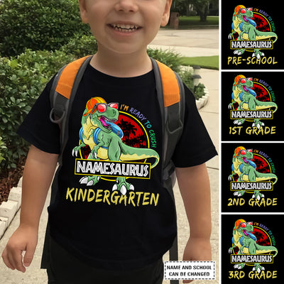 89Customized Ready To Crush school Dinosaur youth T-Shirt