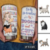 89Customized Easily distracted by books and cats Personalized Tumbler