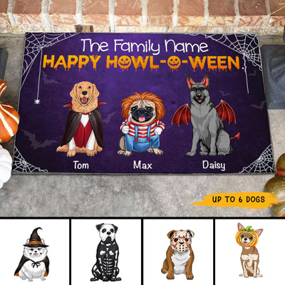 89Customized Happy Howl-O-Ween Doormat
