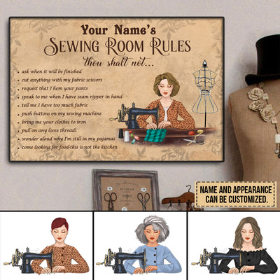 89Customized Sewing Room Rules Personalized Poster