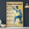 Cricket life lessons poster