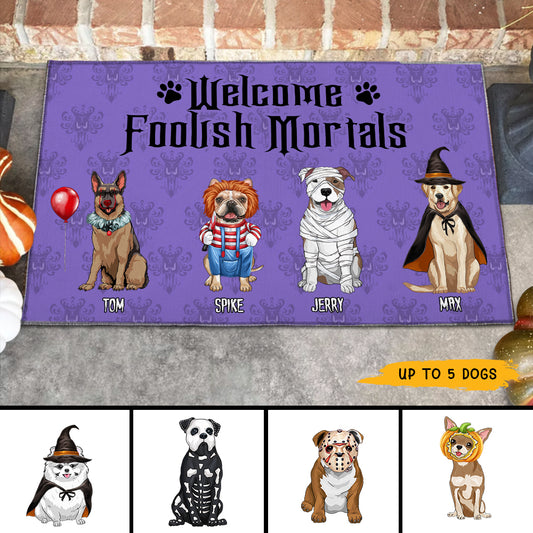 89Customized Welcome Foolish Mortals Doormat