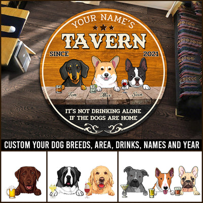 89Customized Tavern dog Customized Round Rug