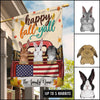 89Customized Happy Fall Y'all Bunny Lovers Personalized Garden Flag