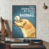 89Customized Dog Golden And Baseball Vertical Poster