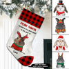 89Customized Dear Santa Rabbit Lovers Personalized Christmas Stocking