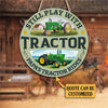 89Customized Still play with tractor father day Customized Wood Sign