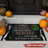 89Customized A wicked wick and her flying monkey live here personalized doormat