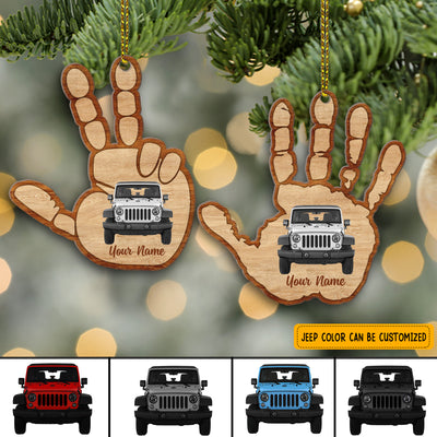89Customized Jeep Hand Wave Personalized Ornament