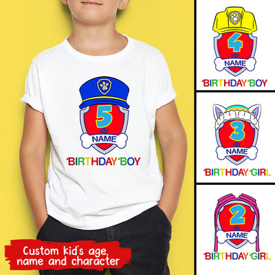 89Customized Birthday patrol personalized youth t-shirt