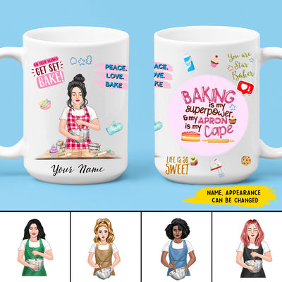 89Customized Baking Is My Therapy Personalized Mug