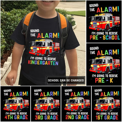 89Customized Sound the alarm i'm ready to rescue school personalized youth t-shirt