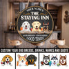 89Customized The Staying inn dogs Customized Wood Sign