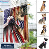 89Customized Proud Dog America 4th of July Customized Garden Flag