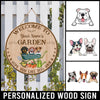 89Customized Personalized Wood Sign Gardening Welcome Dog