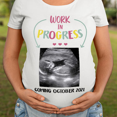 89Customized Work in progress ultrasound personalized shirt