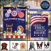 89Customized Land of the free because of the brave 4th of july patriot dog Customized 2 Sided Garden Flag