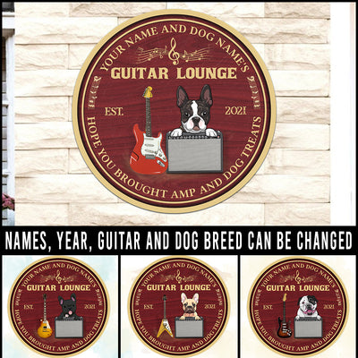 89Customized Hope you brought amp and dog treats personalized wood sign