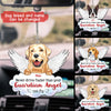 89Customized Never travel faster than your guardian angel can fly Angel Dog Dog lovers Car Ornament 2 Sides