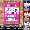 89Customized Personalized Printed Metal Sign Girl Jeep Parking Kiss Dog Cat
