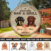 89Customized Dog Backyard Bar & Grill Personalized Wood Sign 1