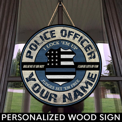 89Customized Personalized Police Officer Wood Sign