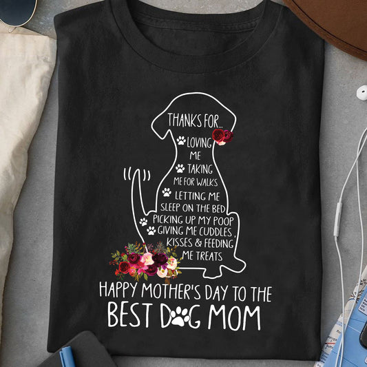 89Customized 2D Shirt Family Happy Mother's Day To The Best Dog Mom