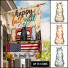 89Customized Happy Fall Y'all Cats Personalized Garden Flag