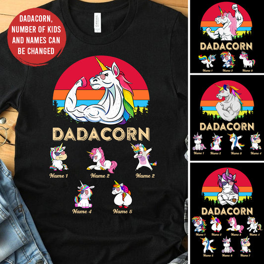 89Customized Dadacorn Unicorn Dad Shirt