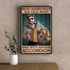 An Old Man With Accordion Poster