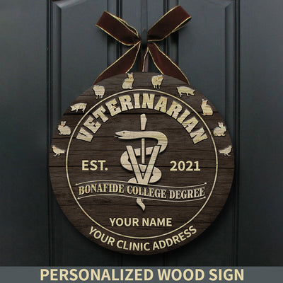 89Customized Personalized Veterinarian Wood Sign