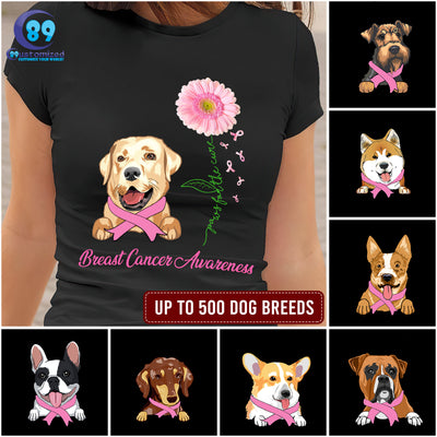 89Customized Paws for the cure breast cancer awareness dog personalized shirt