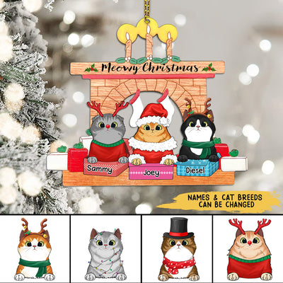 89Customized Meowy Christmas Cat Lovers Personalized Ornament