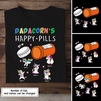 89Customized Dadacorn Happy Pills Unicorn Dad Shirt