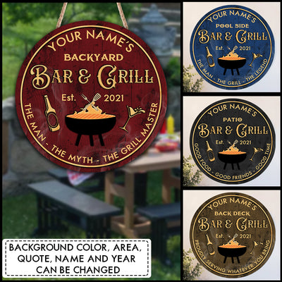 89Customized Bar and Grill Customized Wood Sign