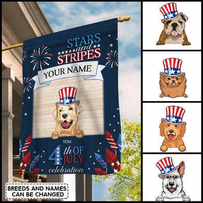 89Customized Stars And Stripes Personalized Flag For Cat And Dog Lovers