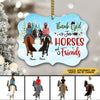 89Customized Thank God For Horses And Friends Personalized Ornament