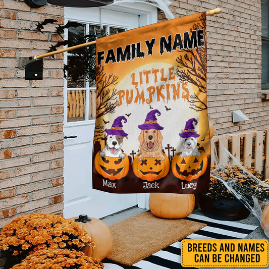 89Customized Little Pumpkins Dogs/Cats Personalized Flag