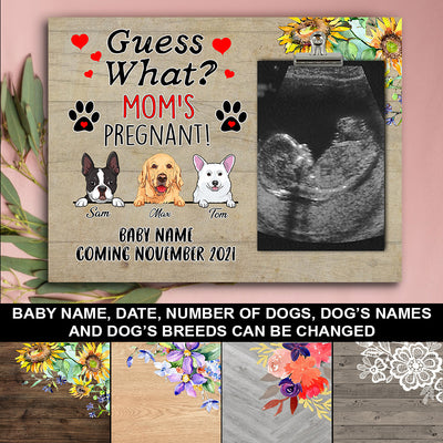 89Customized Guess what Mom's pregnant personalized photo clip frame