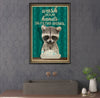 Wash your hands Raccoon Poster