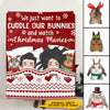 89Customized We just want to cuddle our rabbits and watch Christmas Movies Personalized Blanket
