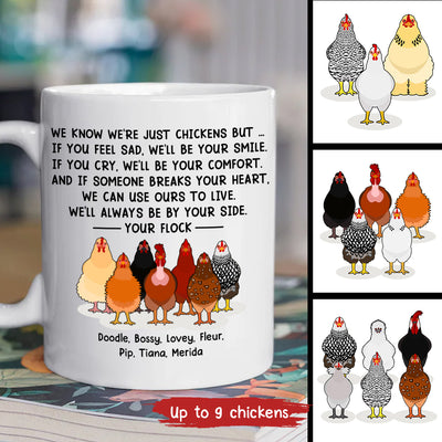 89Customized We'll always be by your side chickens personalized mug