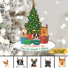 89Customized On The Naughty List Christmas Tree Dog Lover Personalized Ornament
