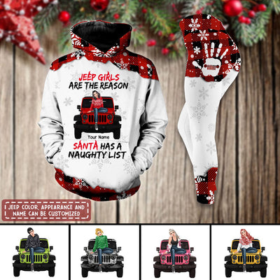 89Customized Jeep Girls Are The Reason Santa Has A Naughty List Personalized 3D Hoodie And Legging Set