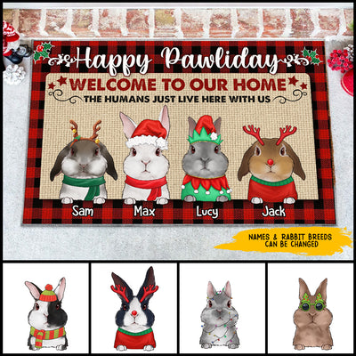 89Customized Happy Pawliday Rabbit Lovers Personalized