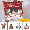 89Customized I just want to cuddle my rabbits and watch Christmas Movies Personalized Pillow