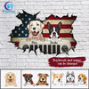89Customized JEEP DOG AMERICAN FLAG personalized cut metal sign