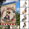 89Customized US Constitution Patriotic Dog Customized Garden Flag