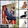 89Customized Proud Dog With US Constitution Customized Flag